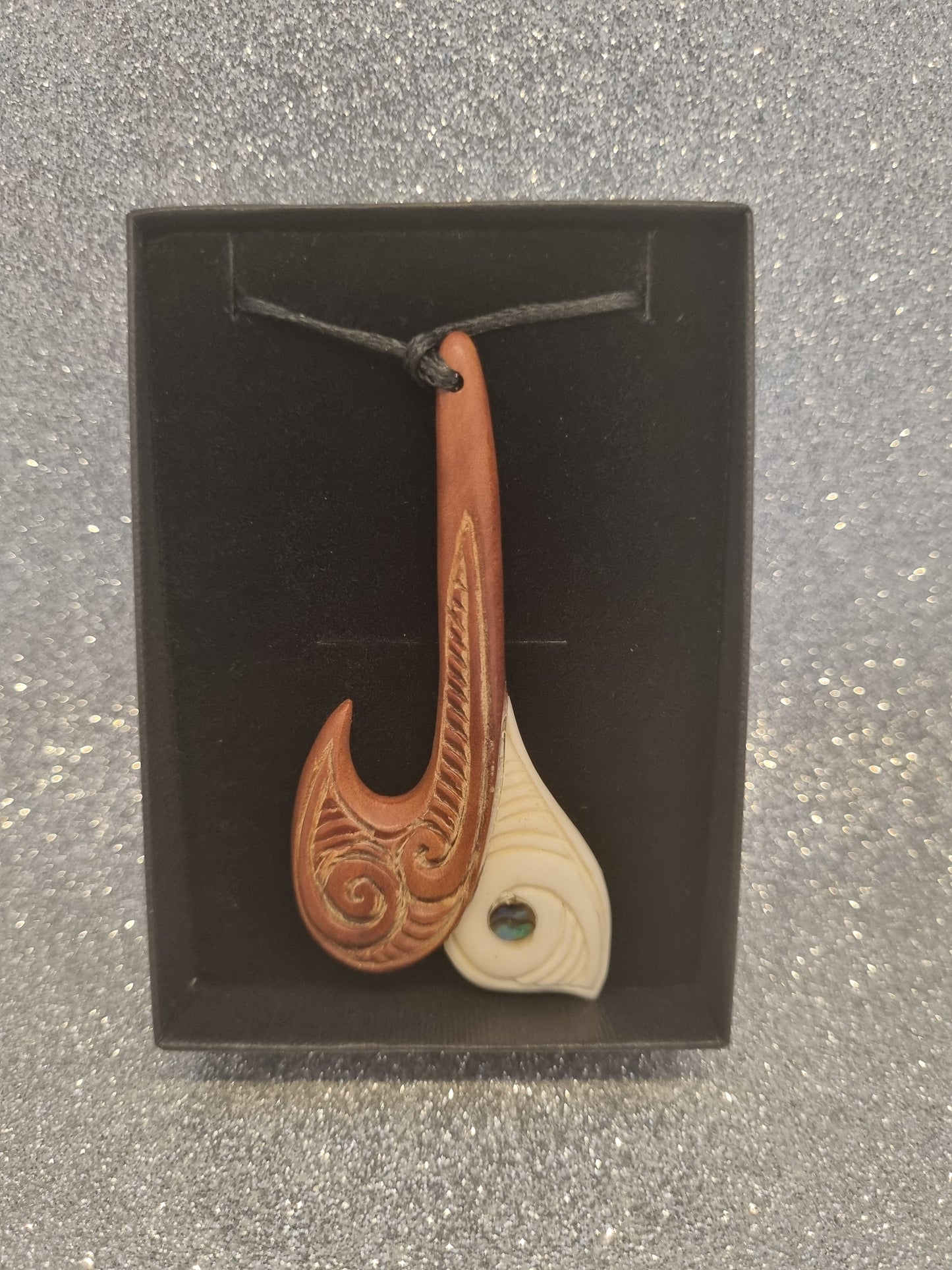Whale Tail Bone/Wood Carving (Medium)