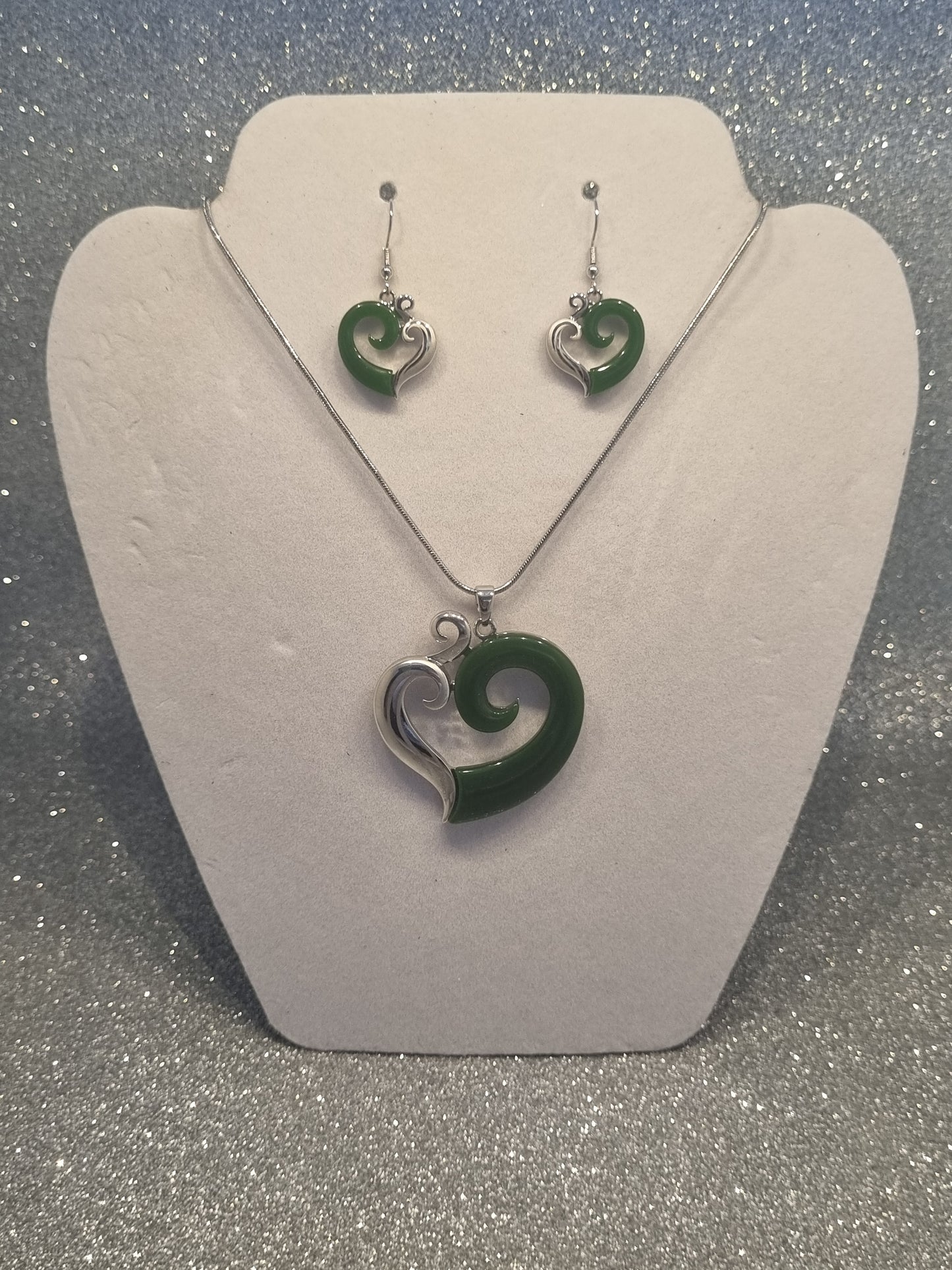 Koru Heart Rhodium Gift Set