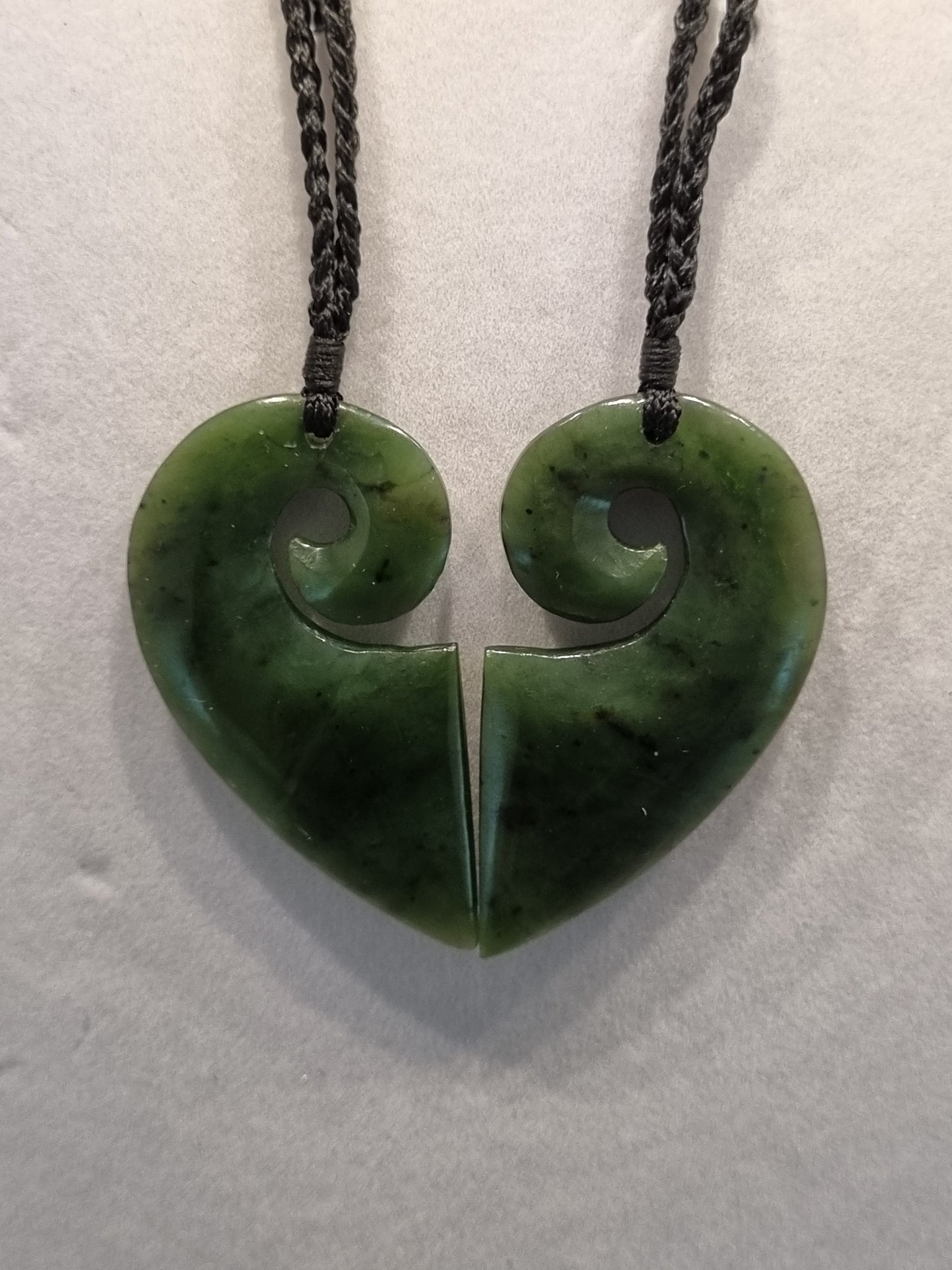 Koru heart for two Pounamu