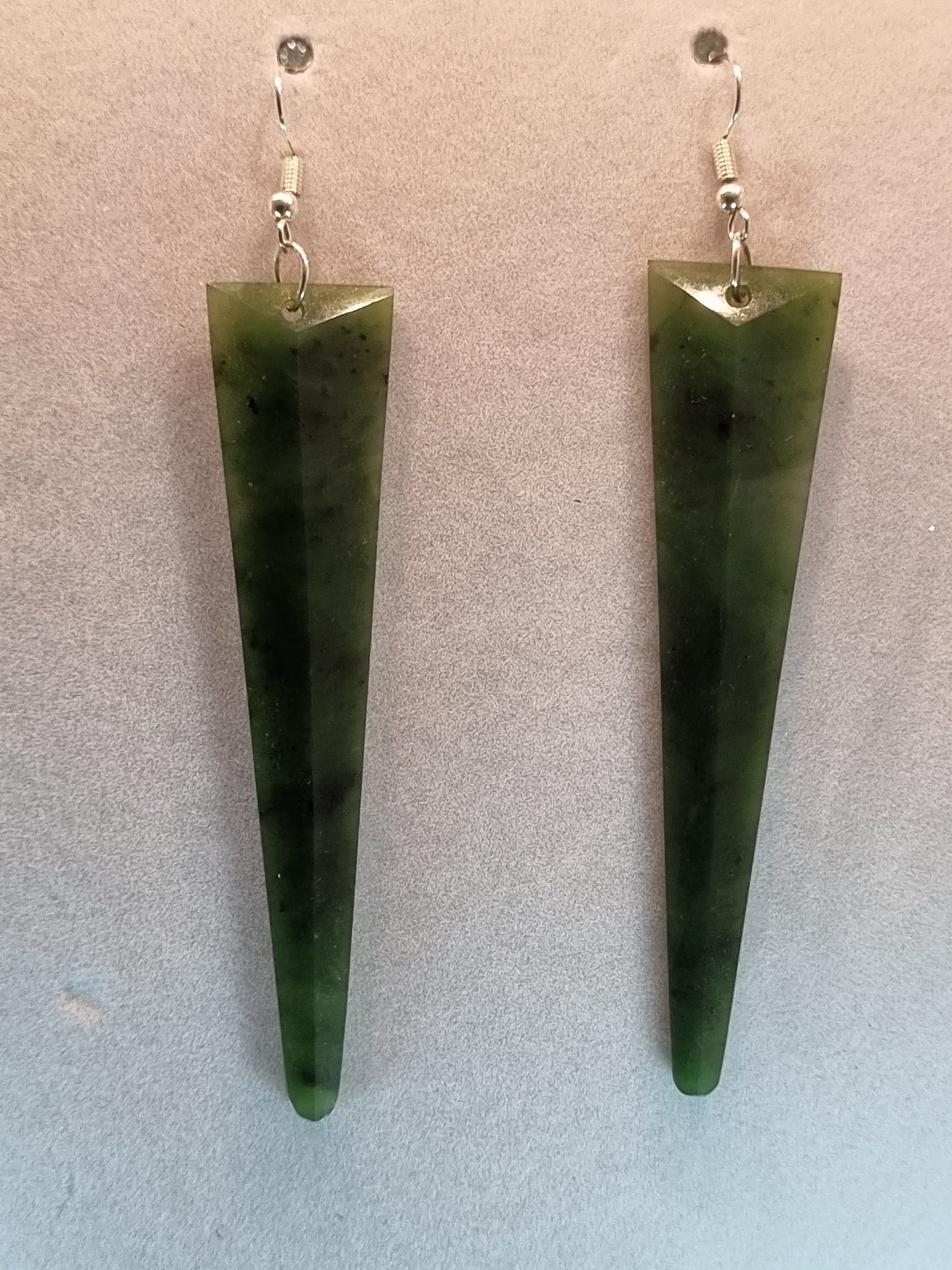 Triangle drop Pounamu Earrings