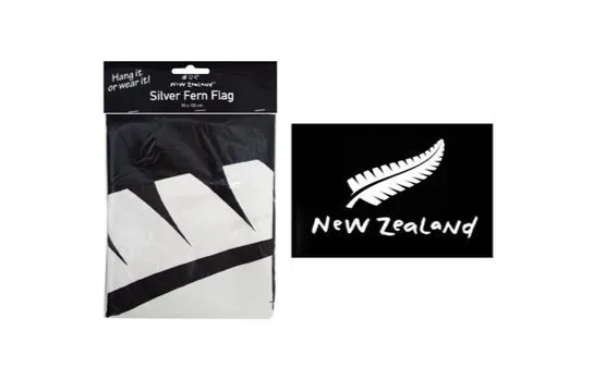 Flag NZ Fern Hang or Wear 90x150cm