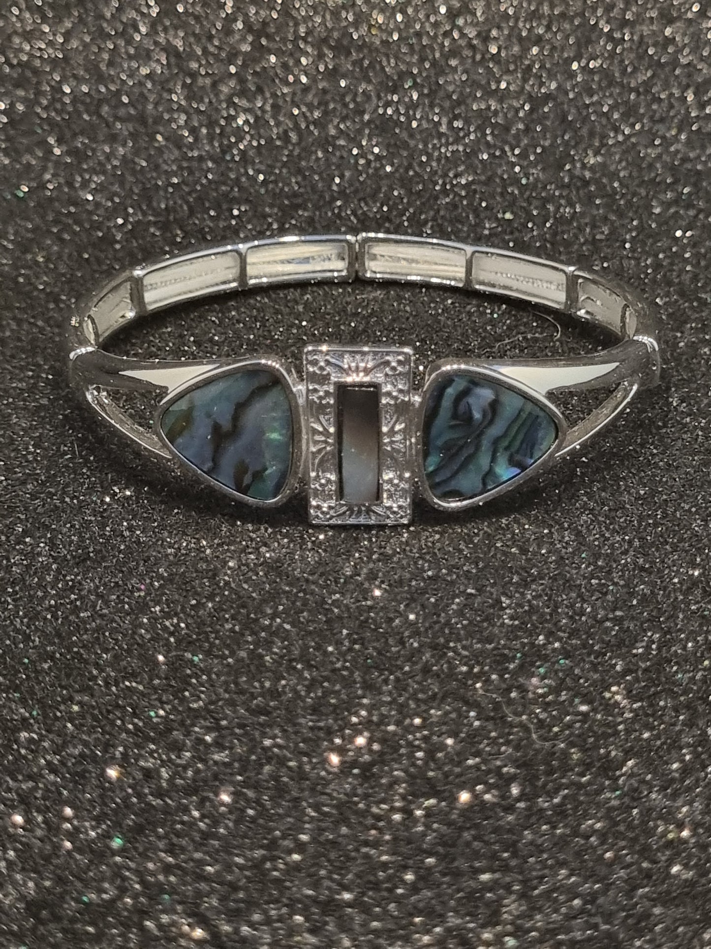 Paua and Silver look Bracelet